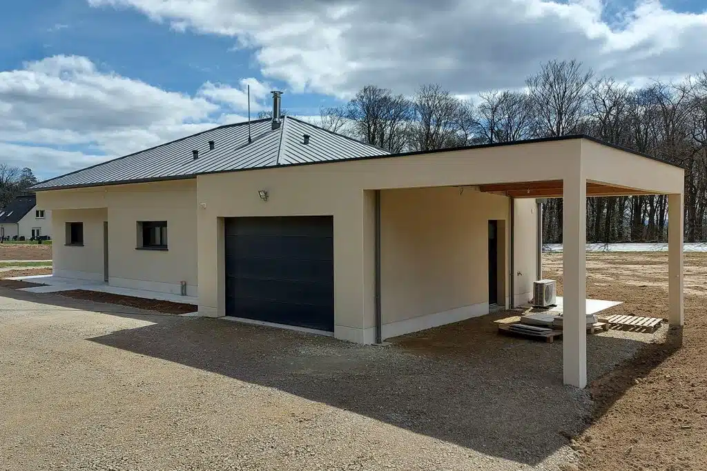 Maison neuve carport et garage plain pied